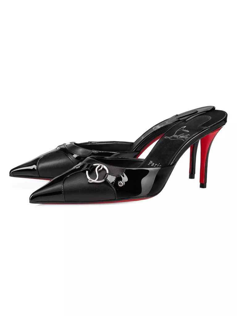 Christian Louboutin CL in 90s 80MM Patent Leather Mules 2