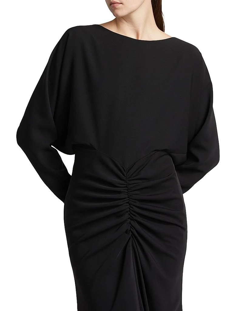 Amsale Satin Ruched Gown 6