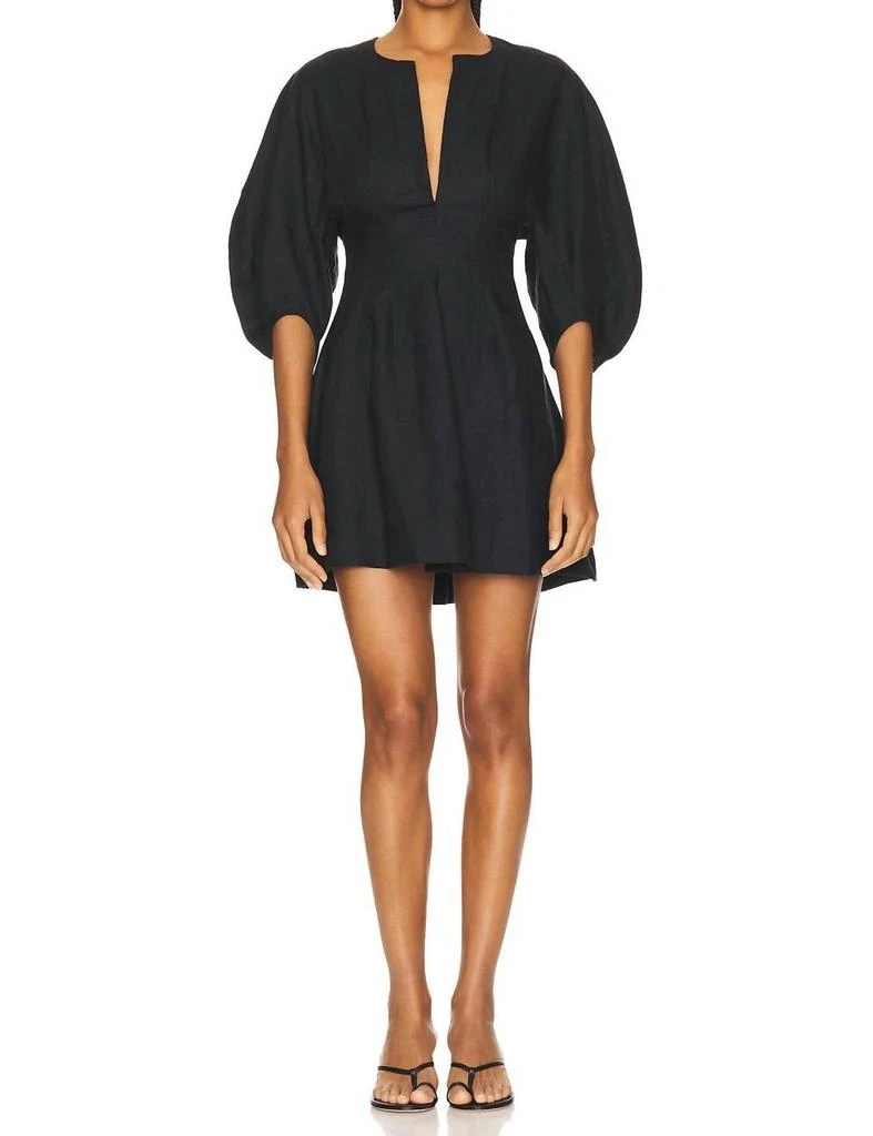 Faithfull the Brand Soleil Mini Dress In Black 1