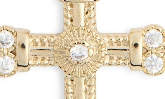 Leith Pavé Crystal Cross Pendant Necklace 4