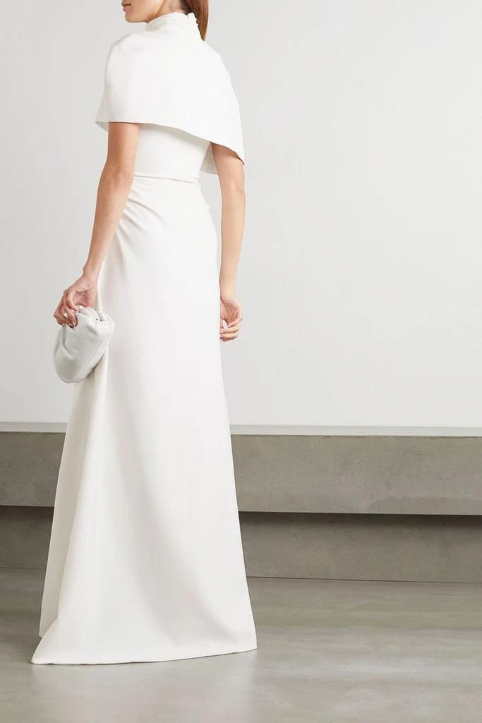 Brandon Maxwell Cape-effect crepe gown 3