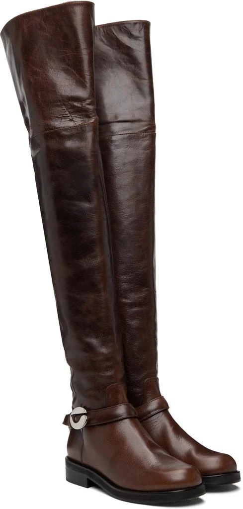 COPERNI Brown Belt High Cavalier Tall Boots 4