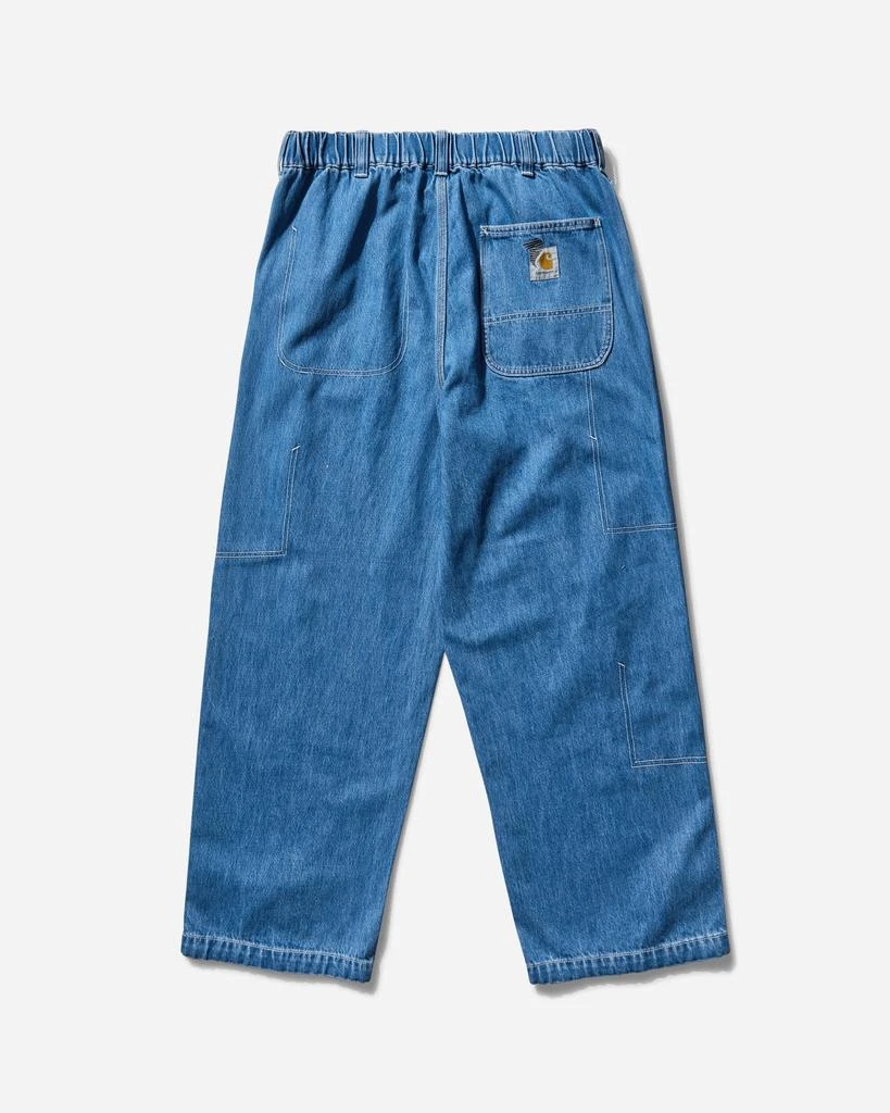 Carhartt WIP Men's INVINCIBLE Removed Pocket Double Knee Pants Blue (Stone Washed) 2