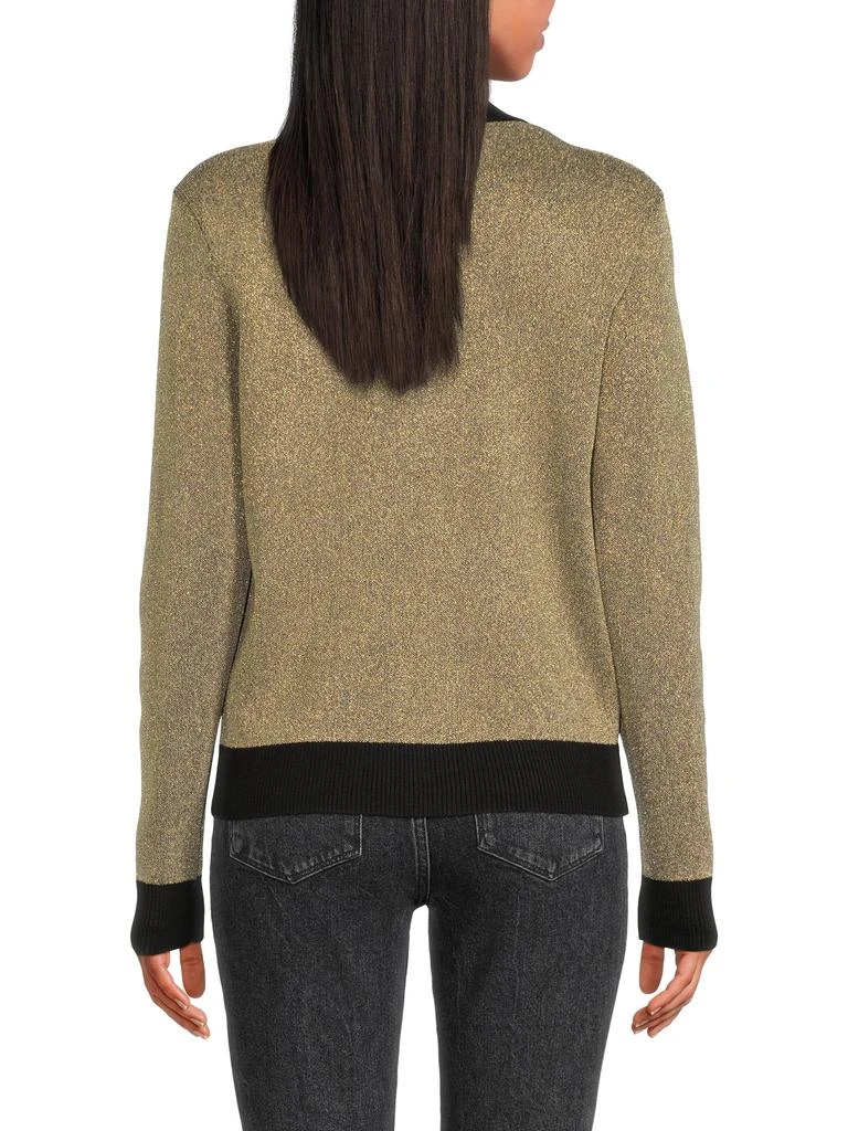 The Lynk Gold Shimmer Zip Sweater 2