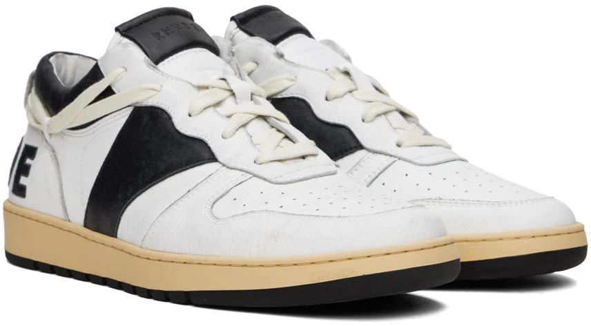 Rhude Black & White Rhecess Low Sneakers 4