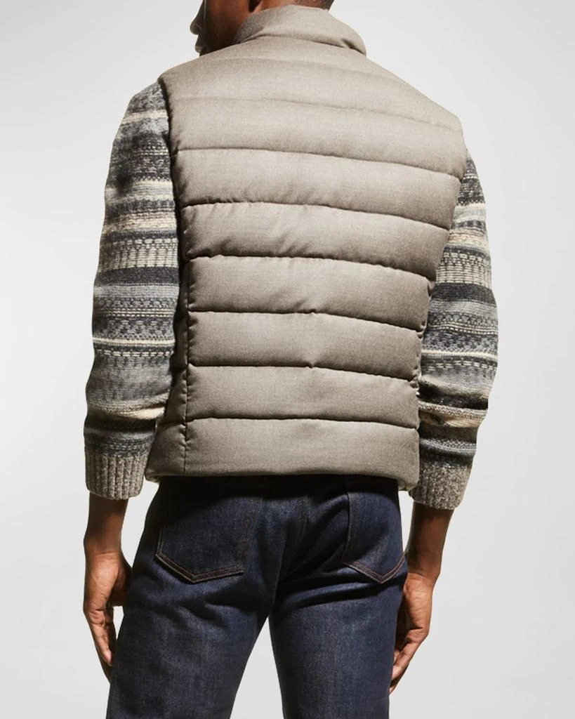 MOORER Men's Flannel Down Vest 4