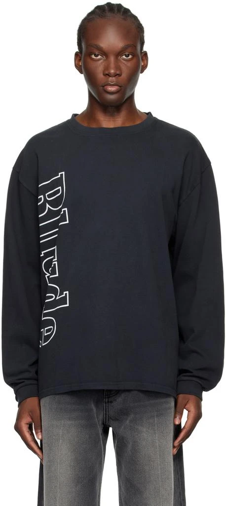 Rhude Black Side Logo Long Sleeve T-Shirt 1