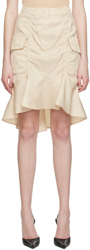 LVIR Beige Mermaid Midi Skirt