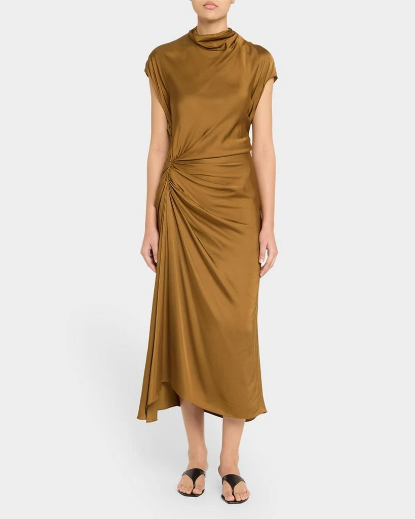 A.L.C. Alma Draped Satin Midi Dress 2