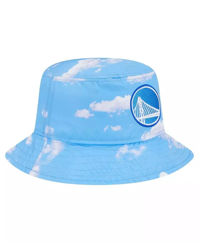 New Era Men
s Black/Light Blue Golden State Warriors Summer Sun and Storm Reversible Bucket Hat 3