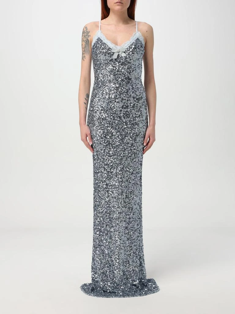 Dress ELISABETTA FRANCHI Woman color Gnawed Blue