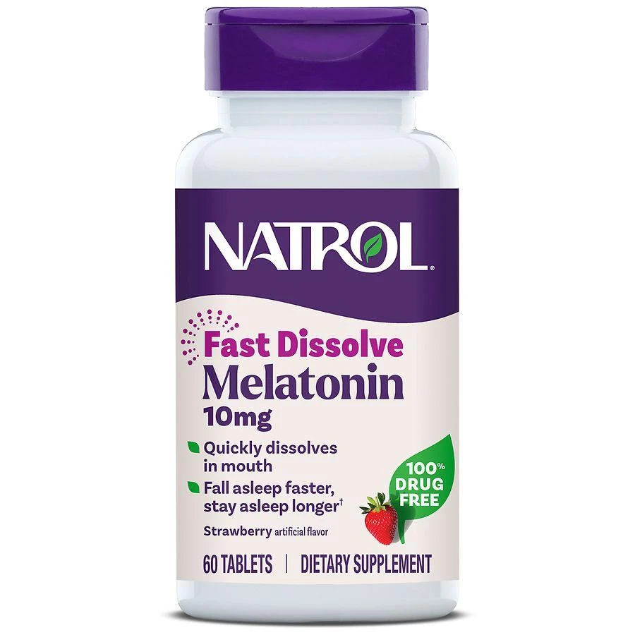 Natrol 10mg Fast Dissolve Melatonin Tablets Strawberry 5