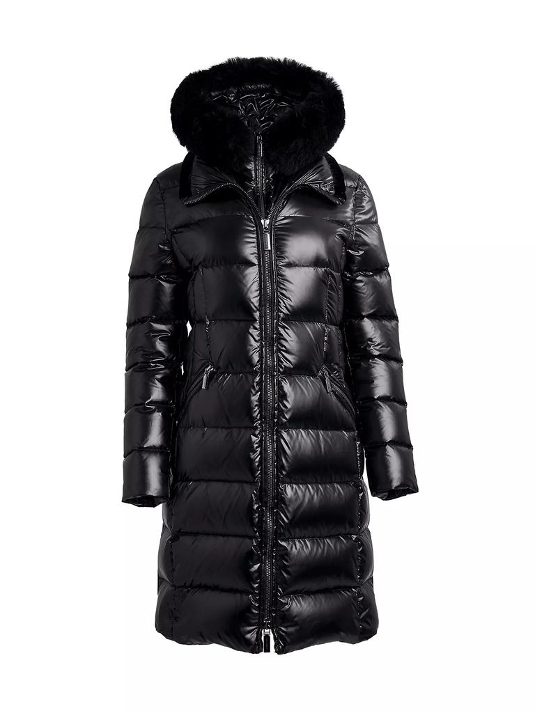 Dawn Levy Kat Shearling-Trimmed Puffer Coat