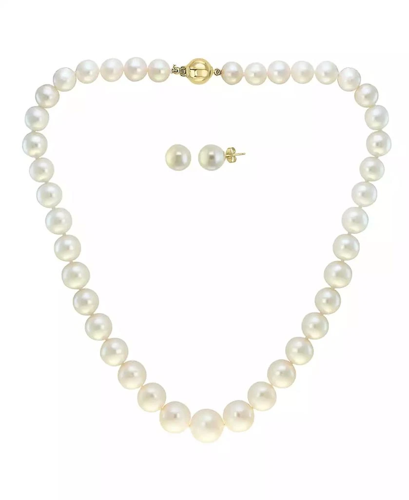 Effy EFFY® 2-Pc. Set Cultured Freshwater Pearl (7-1/2-13mm) Strand Necklace & Matching Stud Earrings