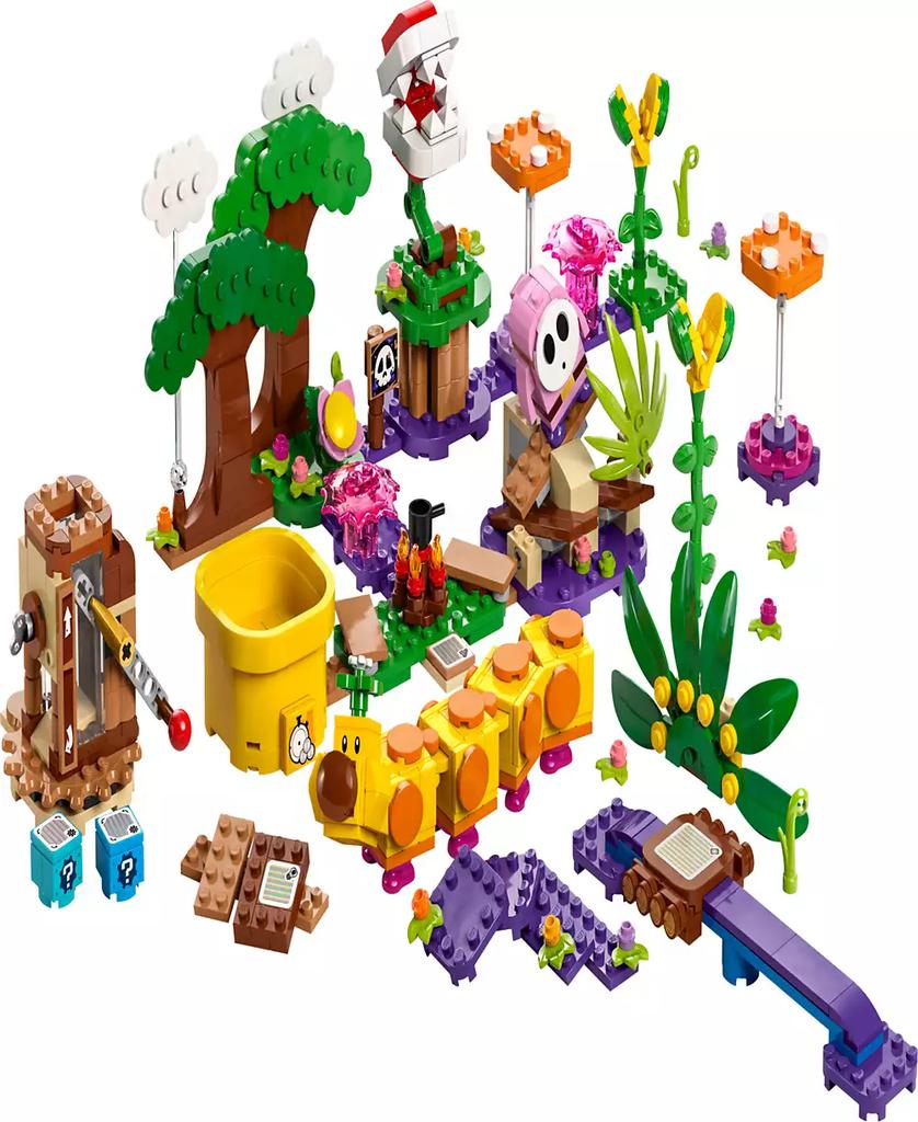 LEGO Super Mario Soda Jungle Maker Set, Wiggler Toy and Mario Playset 71434, 598 Pieces