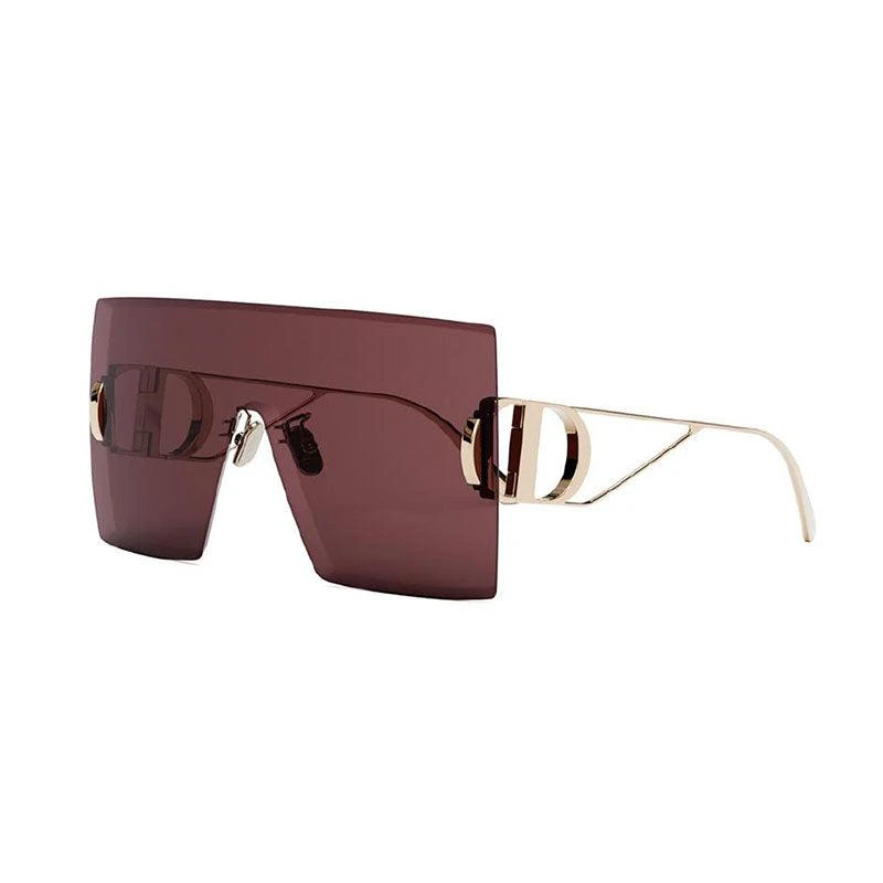 Shop Dior Sunglasses Square Full Rim, Shiny Red Frame And  display picture 1