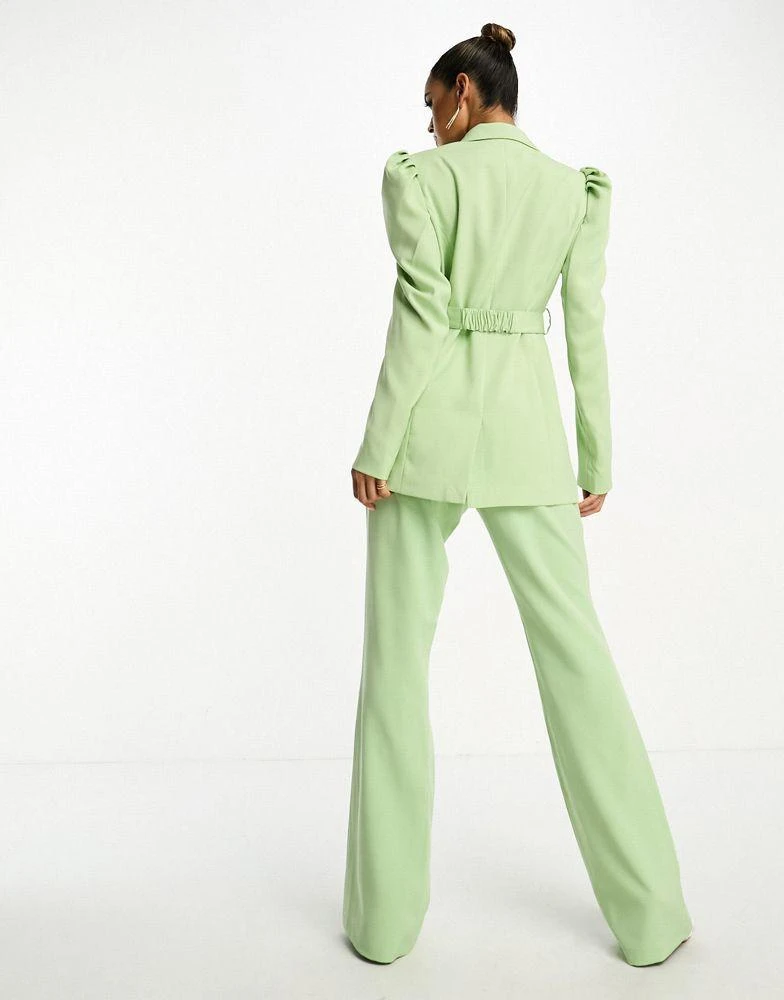 Y.A.S. Y.A.S tailored flared trouser co-ord in mint green 2