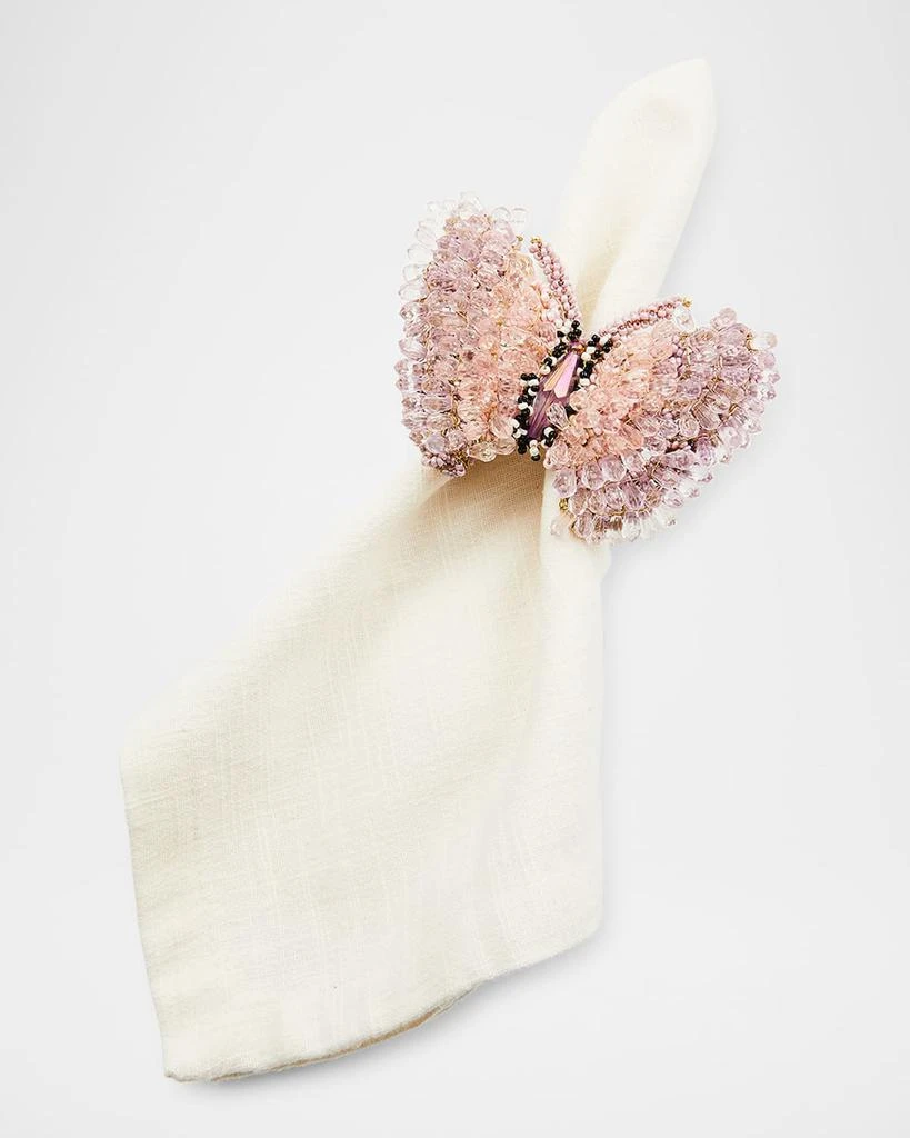 MacKenzie-Childs Pink Butterfly Hill Napkin Rings, Set of 4 3
