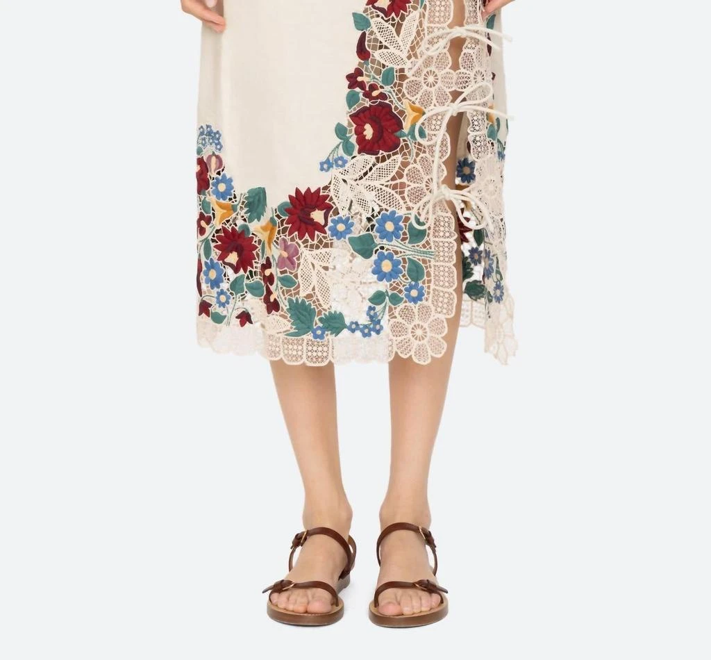 Sea Sea - Katharine Embroidery Tie Skirt 1