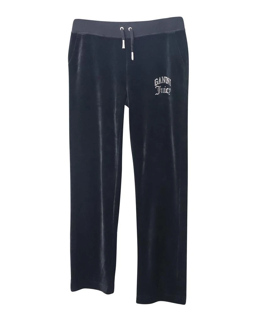 Ganni Ganni x Juicy Couture Diamante Delray Pants in Black Organic Cotton 1