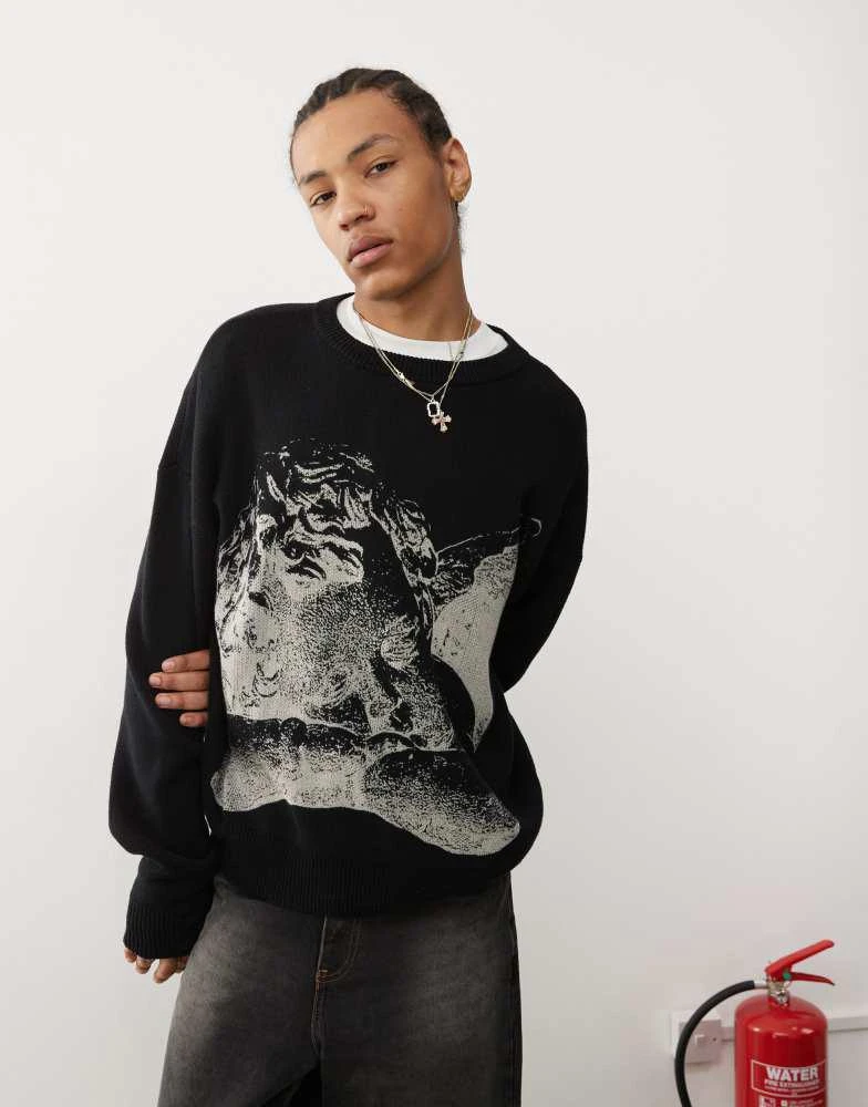 PacSun Pacsun graphic sweatshirt in black 1