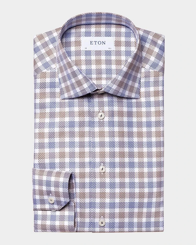 Eton Men's Classic-Fit Twill Check Sport Shirt - Shirts - BeyondStyle