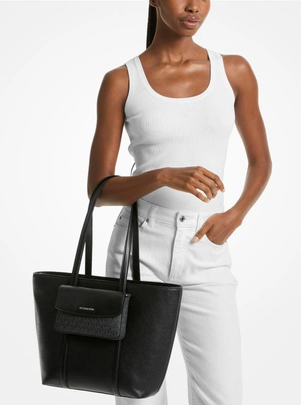 Michael Kors Jet Set Large 2-in-1 Pebbled Leather Tote Bag 3