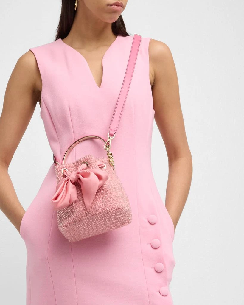 Jimmy Choo Bon Bon Bow Crystal Bucket Bag 2