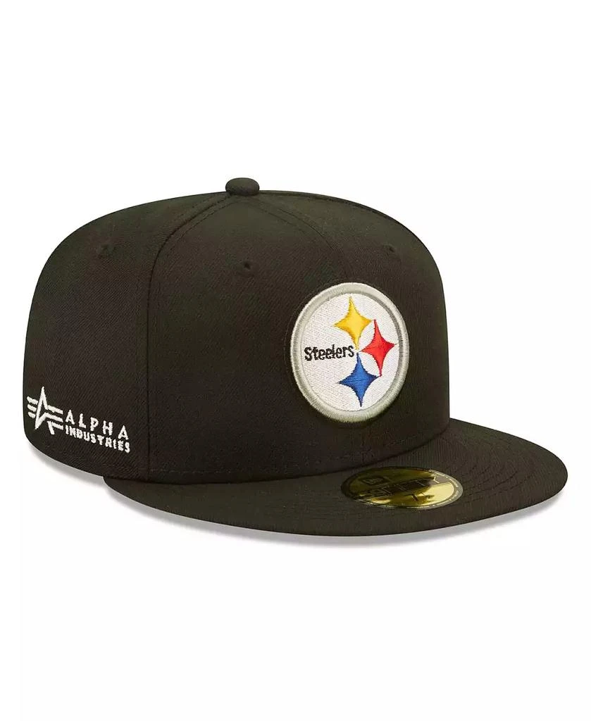 New Era Men's X Alpha Industries Black Pittsburgh Steelers Alpha 59Fifty Fitted Hat 5