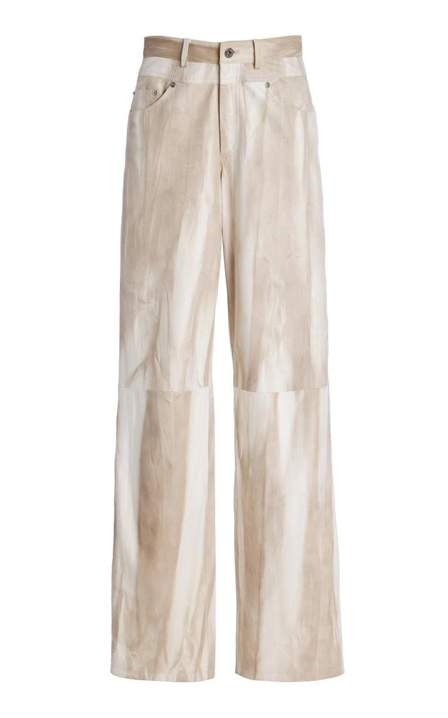 LAPOINTE LAPOINTE - Marbled Leather Pants - Ivory - US 4 - Moda Operandi 1