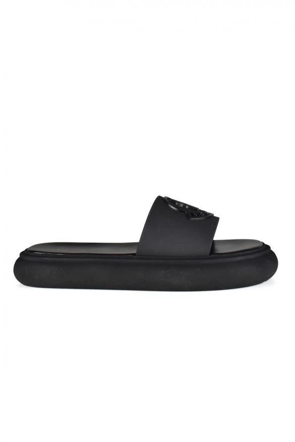 Moncler Luxury women's shoes black slyder moncler slippers 1
