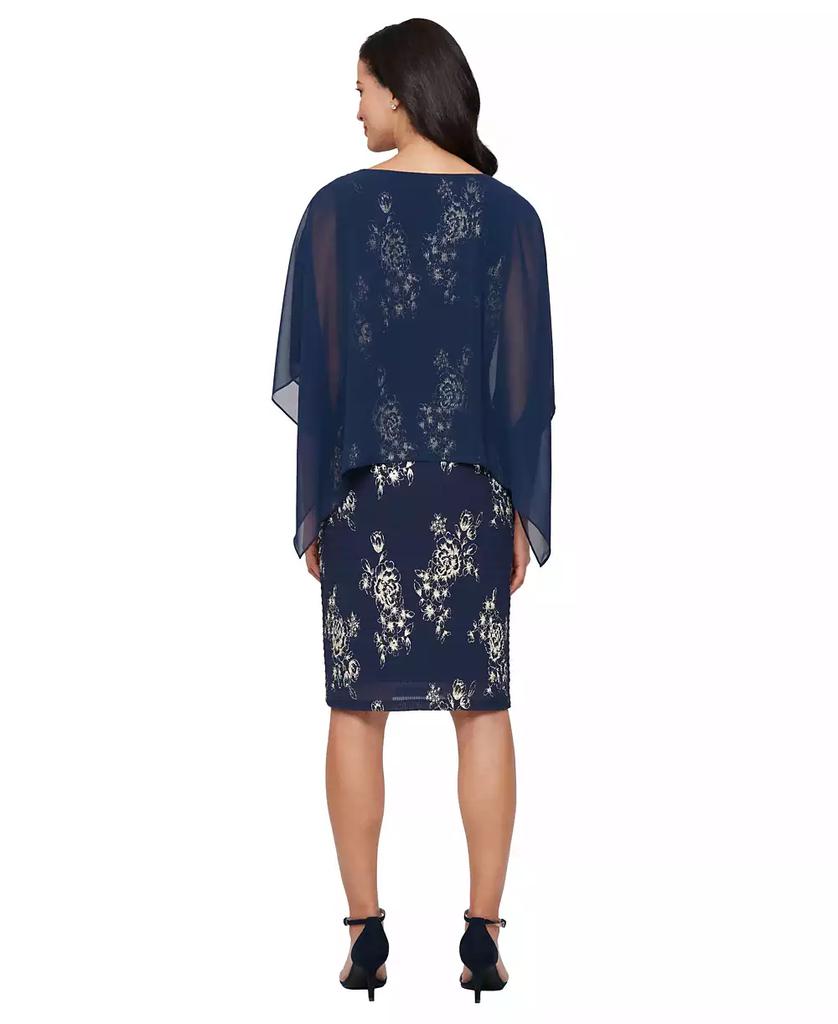SL Fashions Petite Round-Neck Sheath Dress
