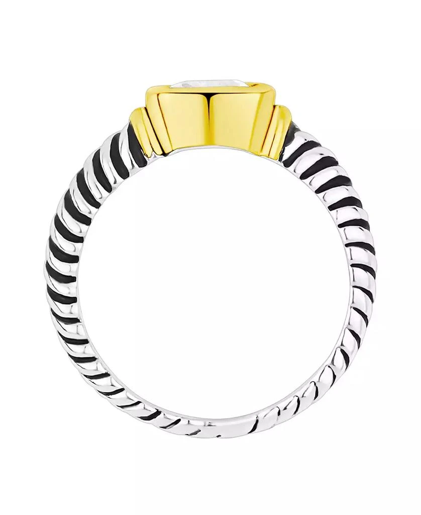 And Now This Cubic Zirconia Two Tone Ring 2