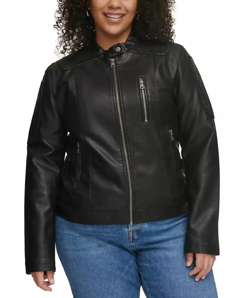 Levi's Plus Size Faux Leather Motocross Racer Jacket 3