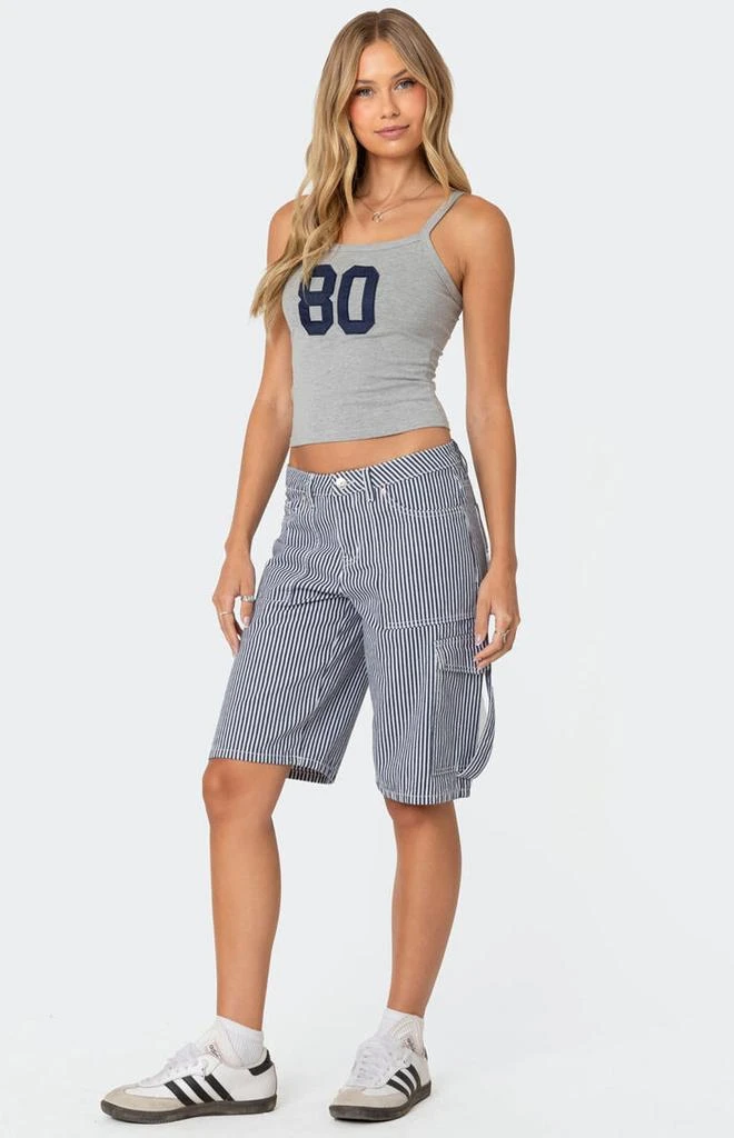 Edikted Friday Striped Low Rise Cargo Shorts 3