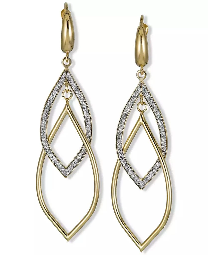 Glitter Orbital Drop Earrings in 10k Gold – On Sale Now with Up to