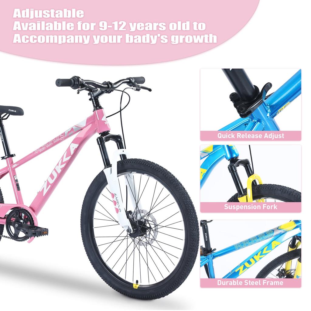 Streamdale Furniture Streamdale 24" Mountain Bike for Kids 9-12