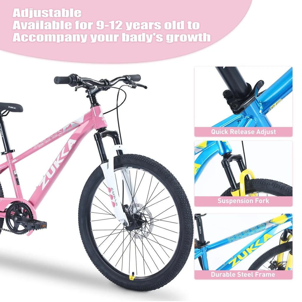 Streamdale Furniture Streamdale 24" Mountain Bike for Kids 9-12 2