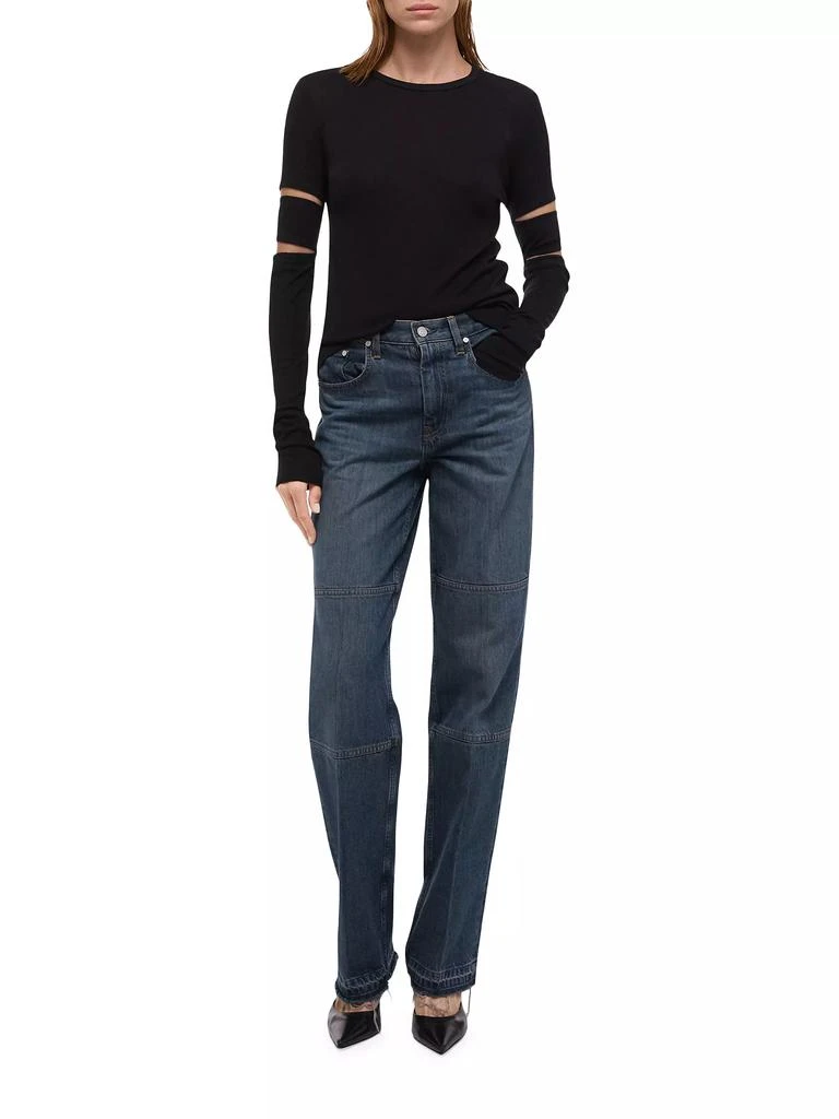 Helmut Lang Slash Knit Long-Sleeve Top 2