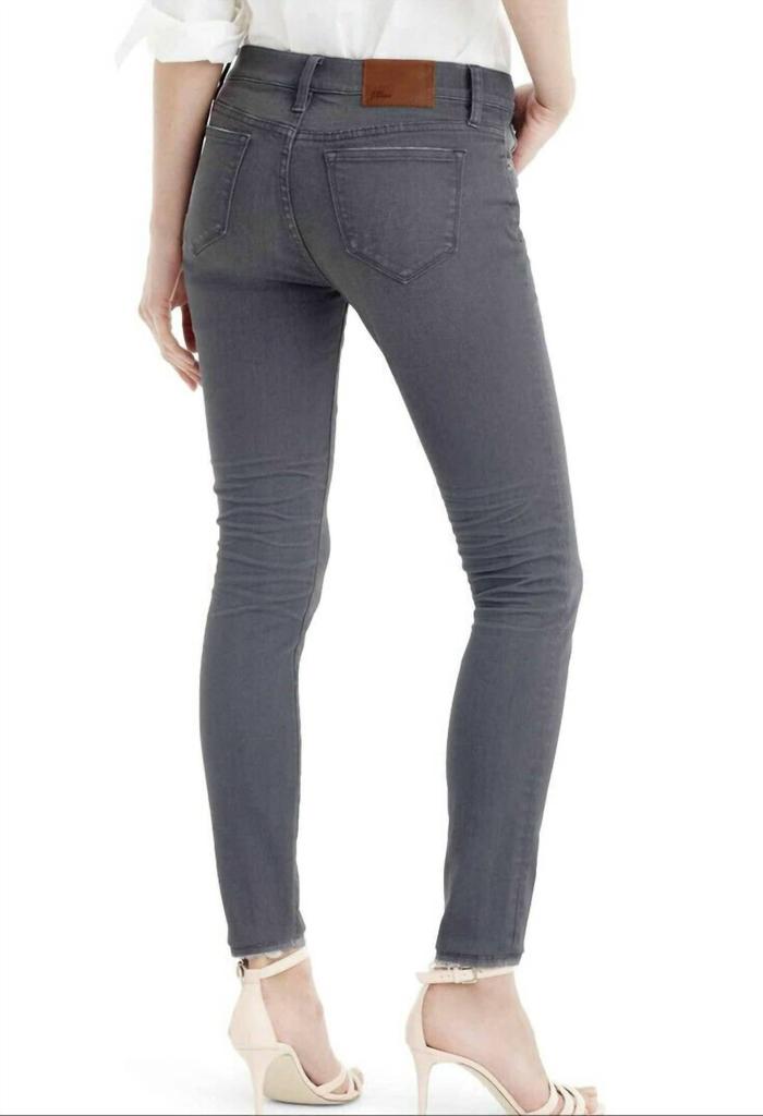 J. Crew Toothpick Mis Rise Skinny Jeans In Gray
