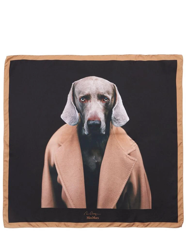 Max Mara Madame Dog Silk Scarf 1