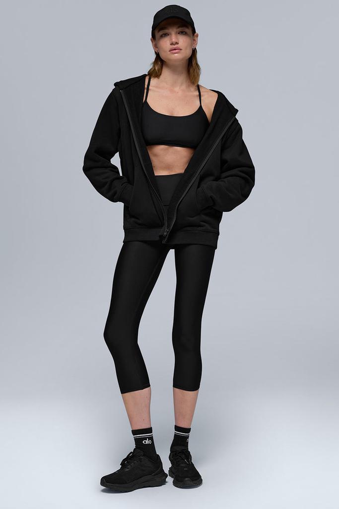 Alo Renown Heavy Weight Full Zip Hoodie - Black