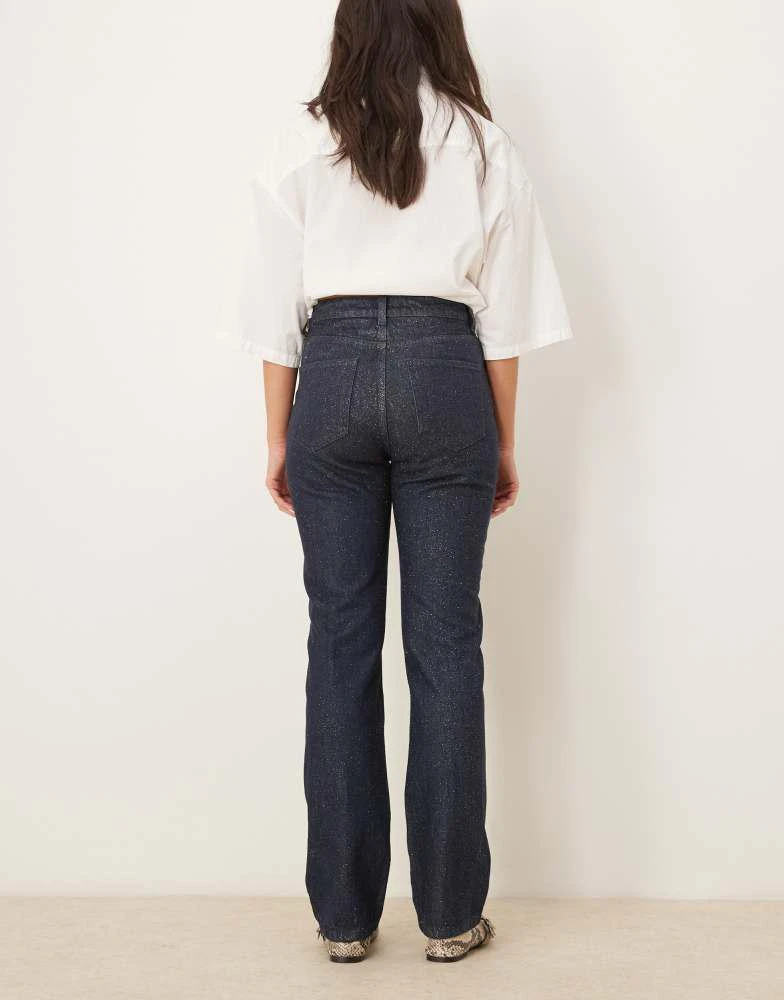 ASOS ASOS DESIGN 90s straight jean with glitter in blue 2