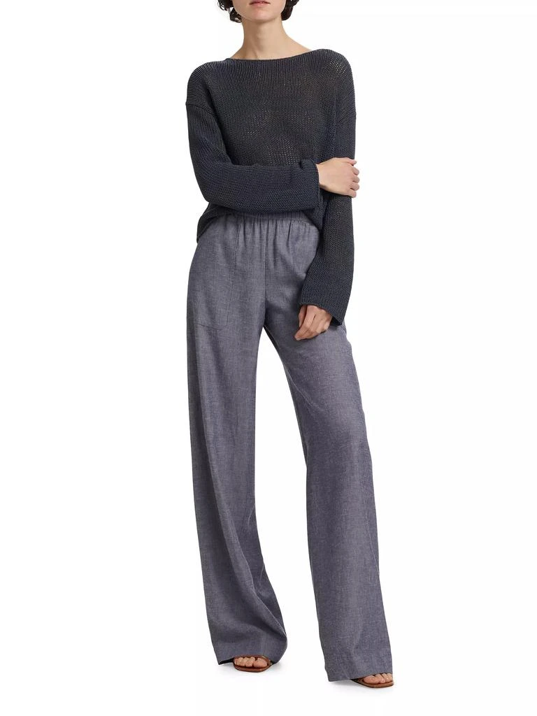 Vince Coated Stretch-Cotton Knit Sweater 2