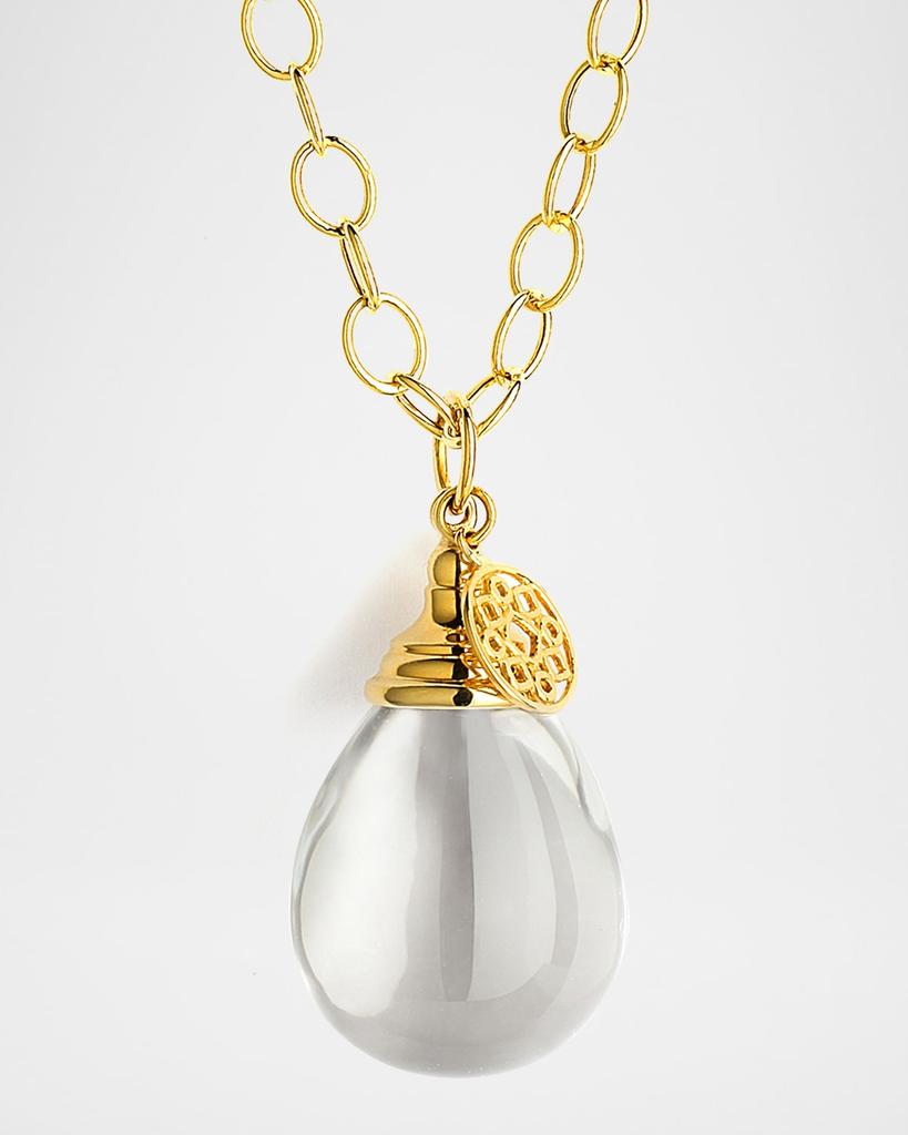 Syna 18K Yellow Gold Medium Rock Crystal Drop Necklace