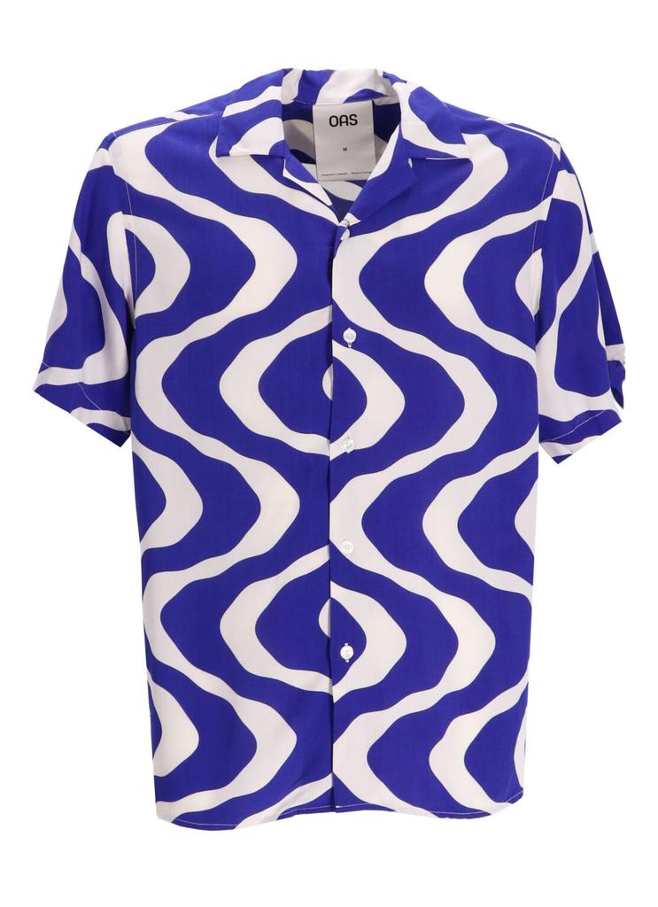 OAS Blue Rippling Viscose Shirt