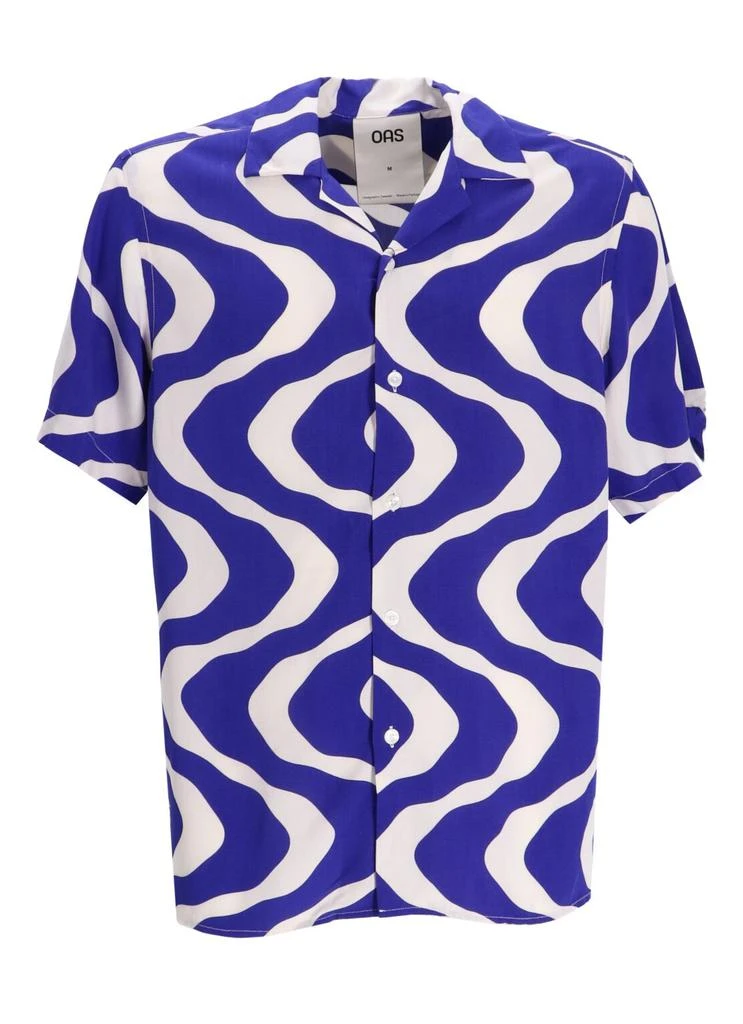 OAS Blue Rippling Viscose Shirt 1