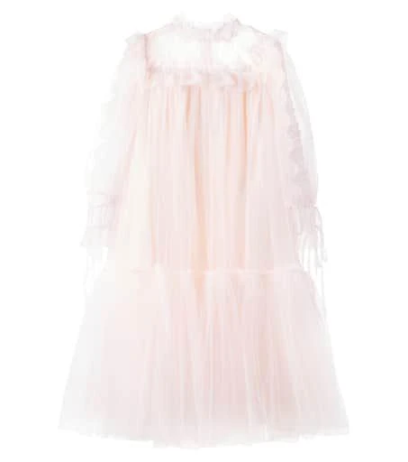 Petite Amalie Lace-trimmed tulle dress 1