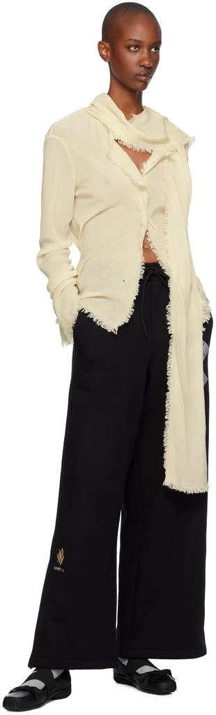 OPEN YY Black Cross Band Ballerina Flats 5