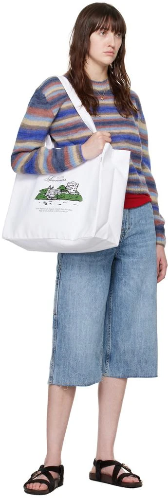 A.P.C. White JJJJound Edition 'Hôtel Souvenirs' Tote 4